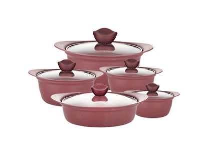 تصویر سرویس قابلمه 10 پارچه گرانیت PSD نالینو مدل Felis